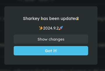 Sharkey Updatemeldung 2024.9.2